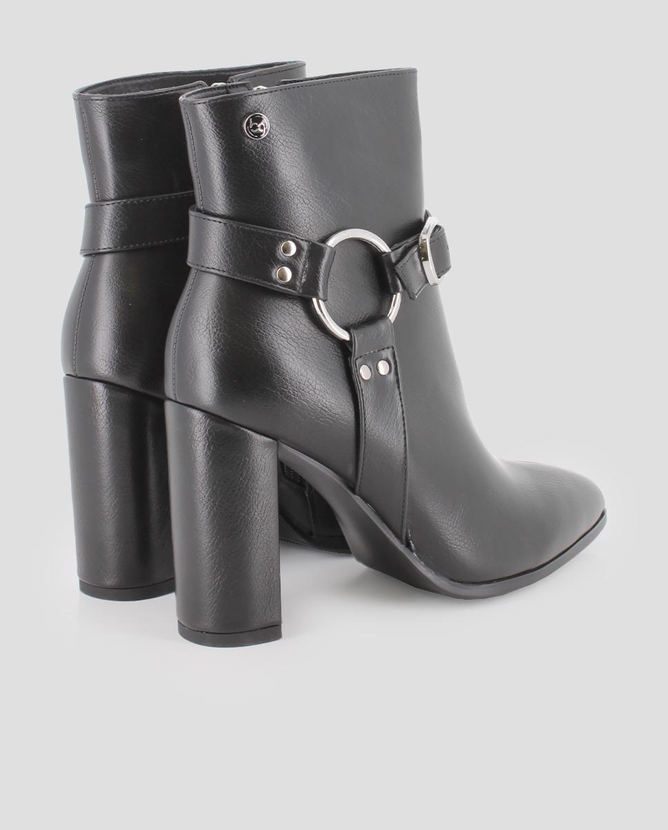 Botins com Efeito Marmoreado e Detalhe Metálico Preto-3