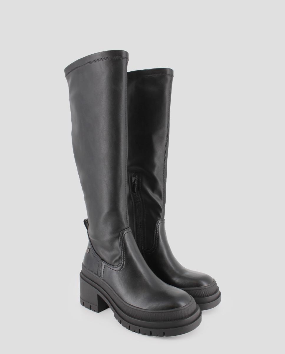 Botas com Cano Alto em Preto Preto-2