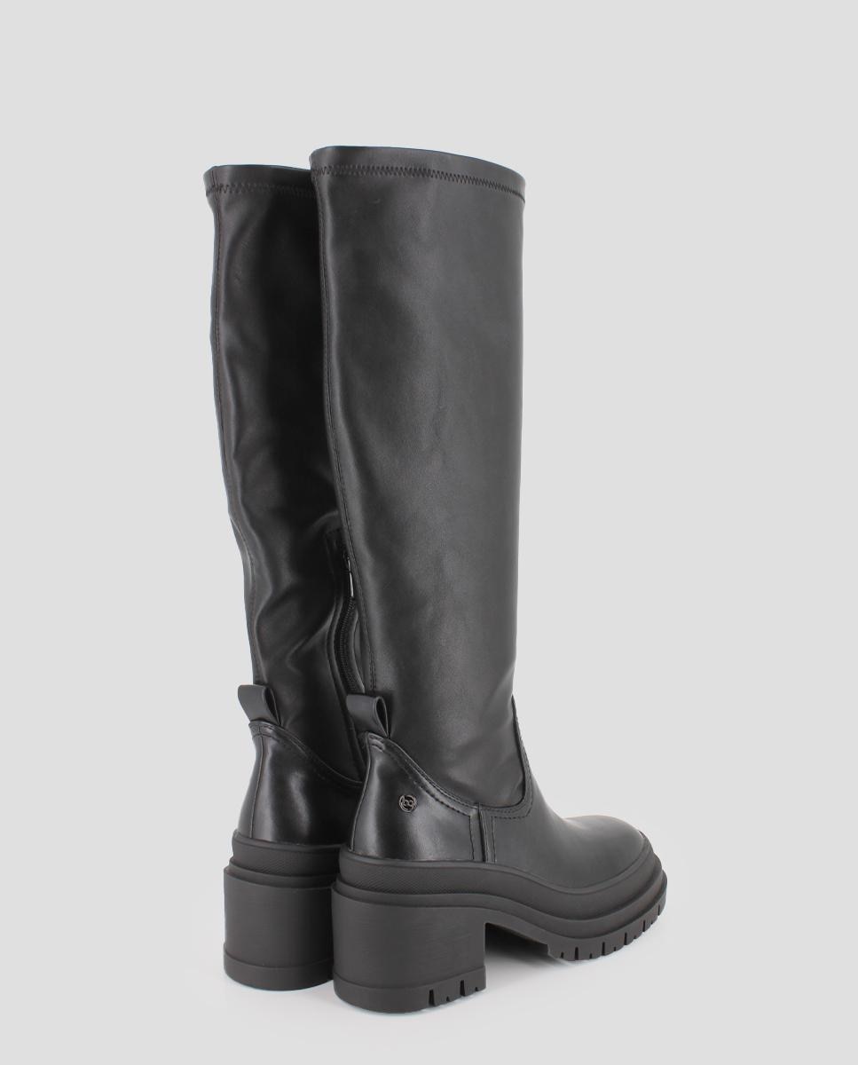Botas com Cano Alto em Preto Preto-3