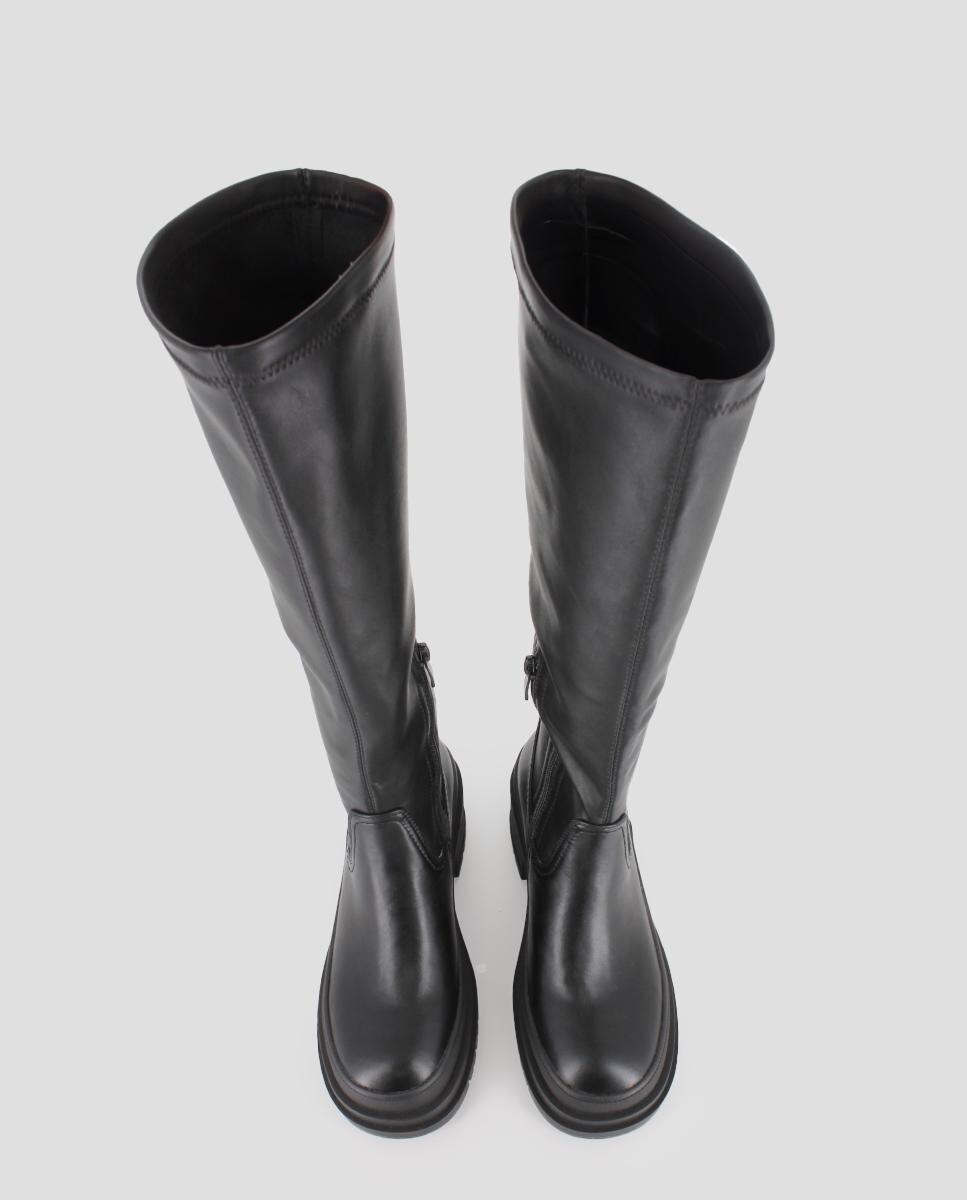 Botas com Cano Alto em Preto Preto-5