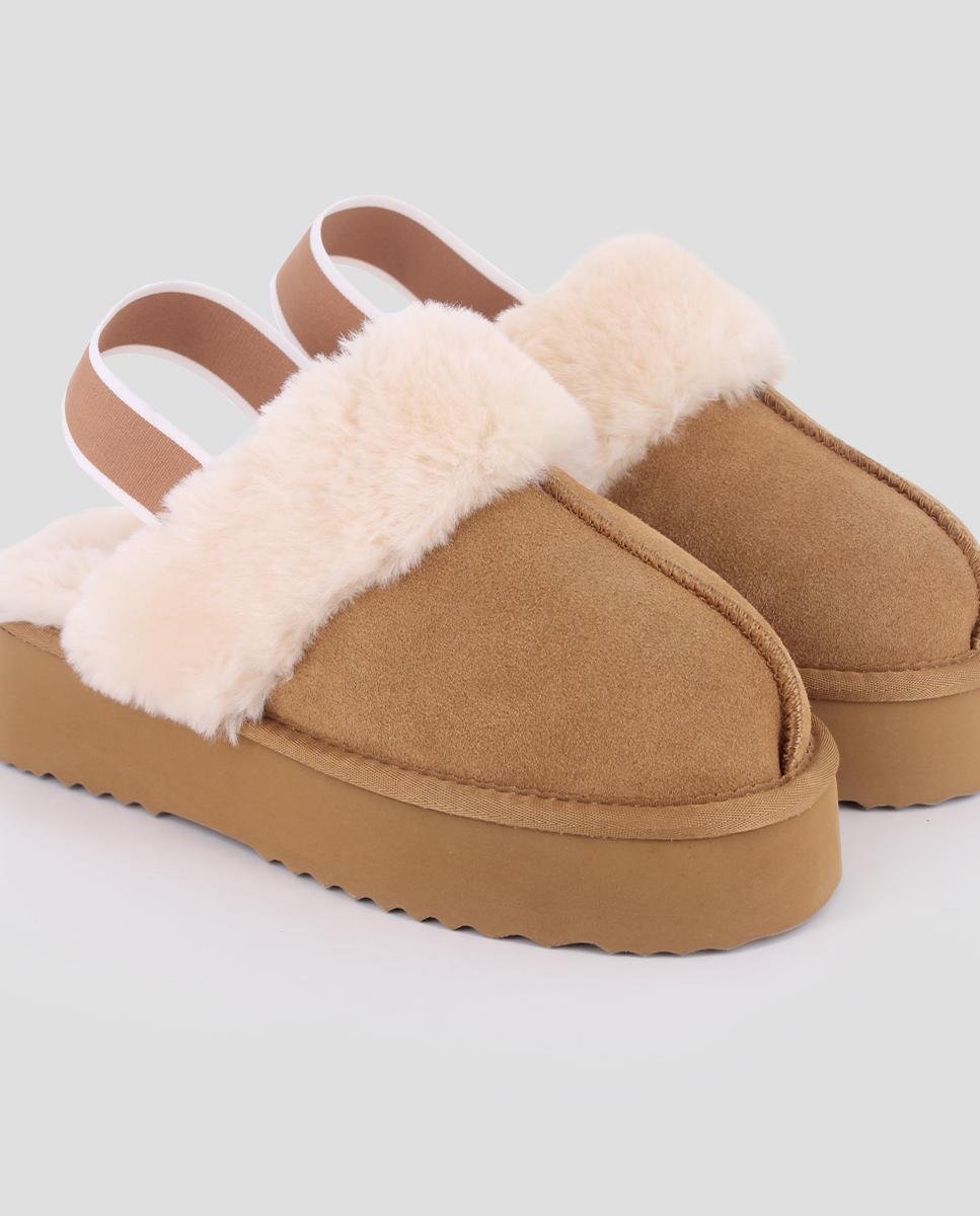 Socas Estilo Australianas com Forro em Peluche Castanho-4