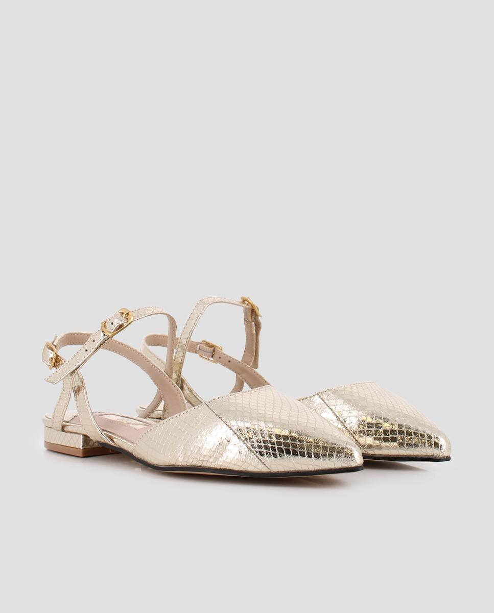 Sabrinas com o Calcanhar Aberto e Fecho de Fivela Ouro-2