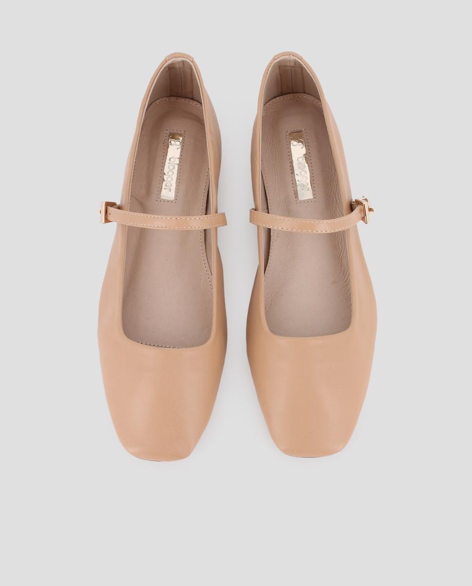 Sabrinas com Tira e Biqueira Quadrada Bege-5