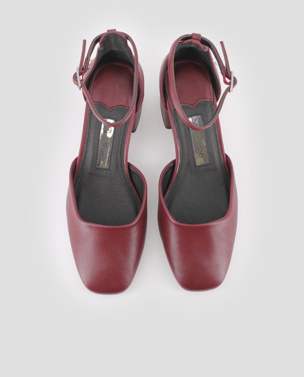 Sapatos de Salto com Fecho de Pulseira no Tornozelo Bordeaux-5