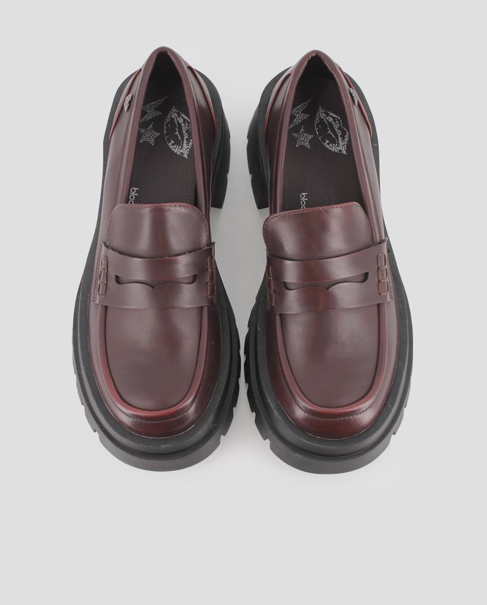 Mocassins com Design Clássico e Sola Track Bordeaux-5
