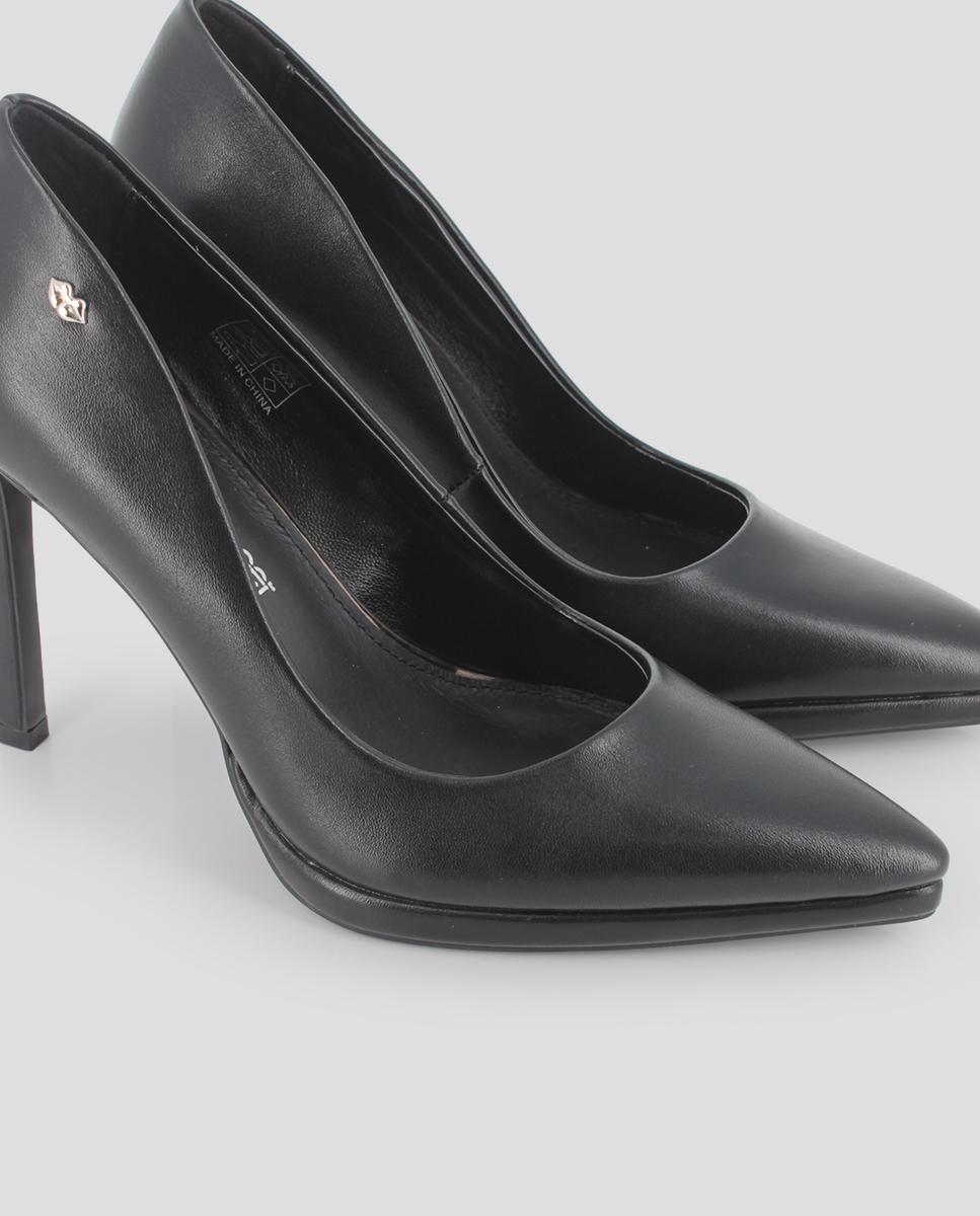 Sapatos de Salto com Tacão Alto e Fino Preto-4