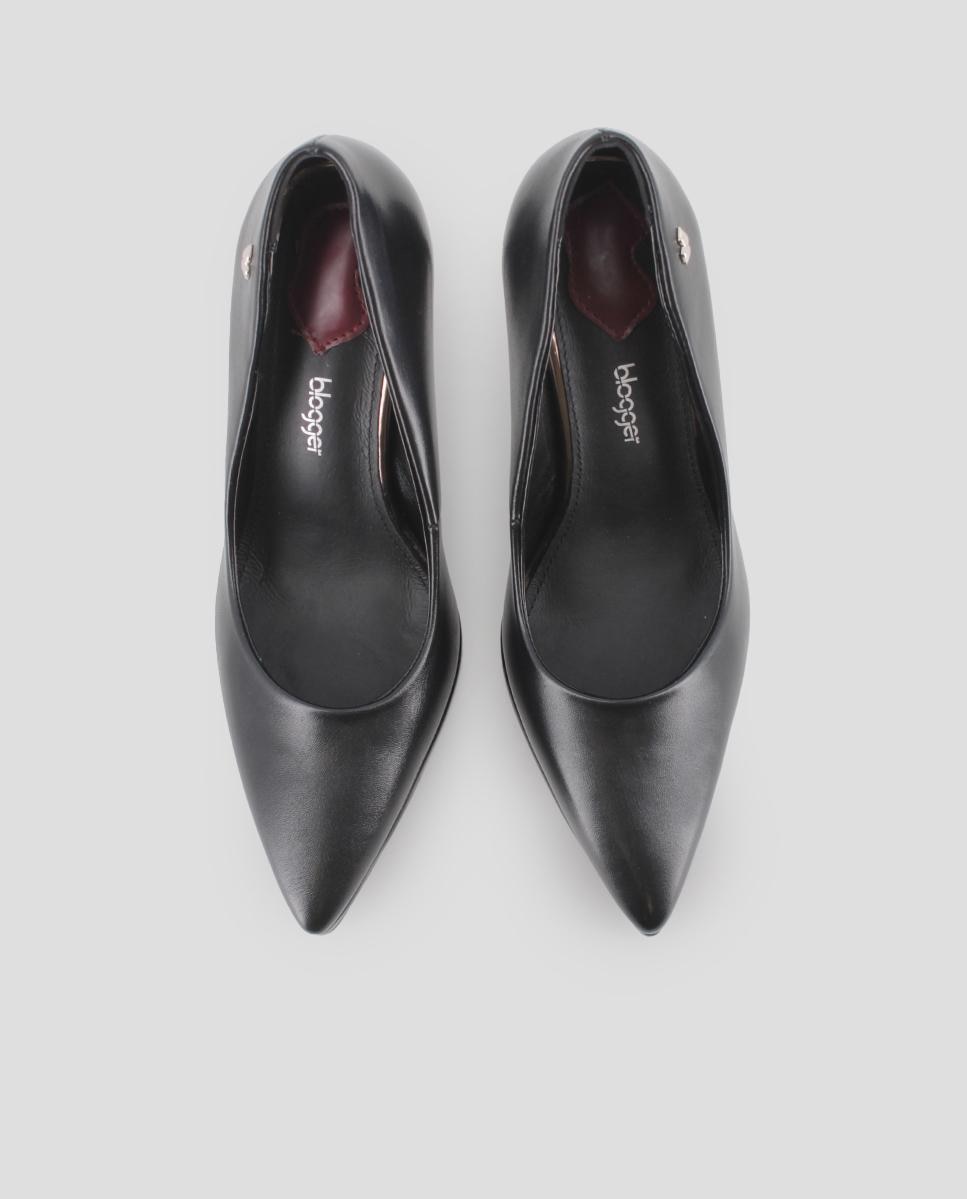 Sapatos de Salto com Tacão Alto e Fino Preto-5