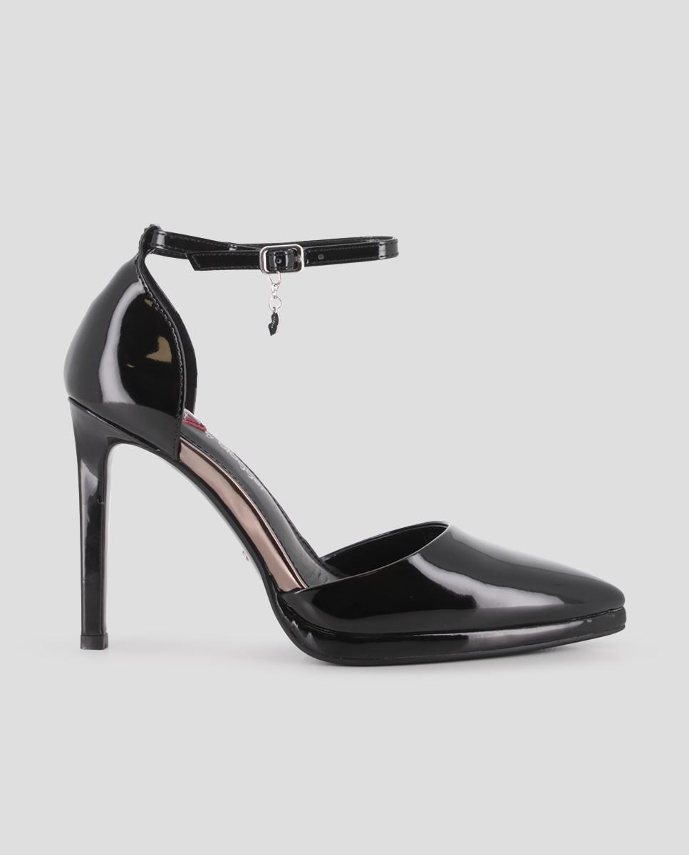 Imagem 0 de Sapatos de Salto Efeito Verniz com Fecho de Pulseira