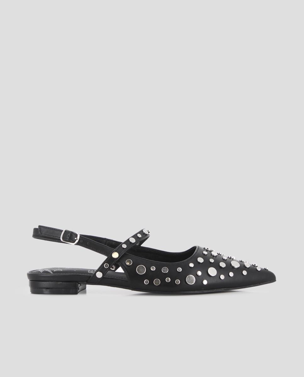 Imagem 0 de Sabrinas com Design de Calcanhar Aberto e Tachas na Parte Superior