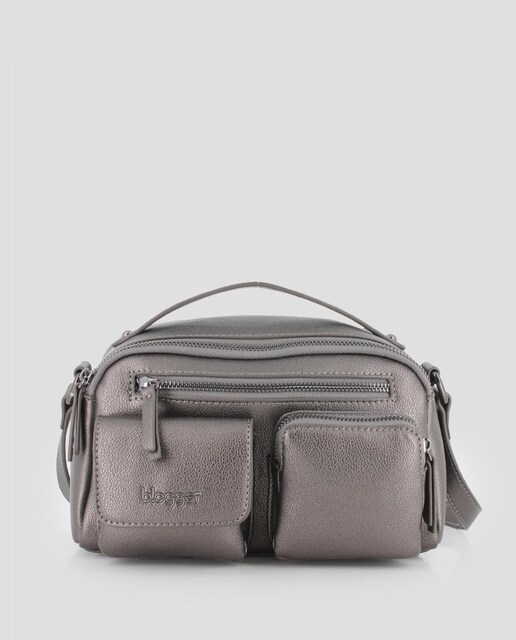 Imagem 0 de Mala de Ombro Conversível a Mala a Tiracolo com Bolsos na Parte Frontal