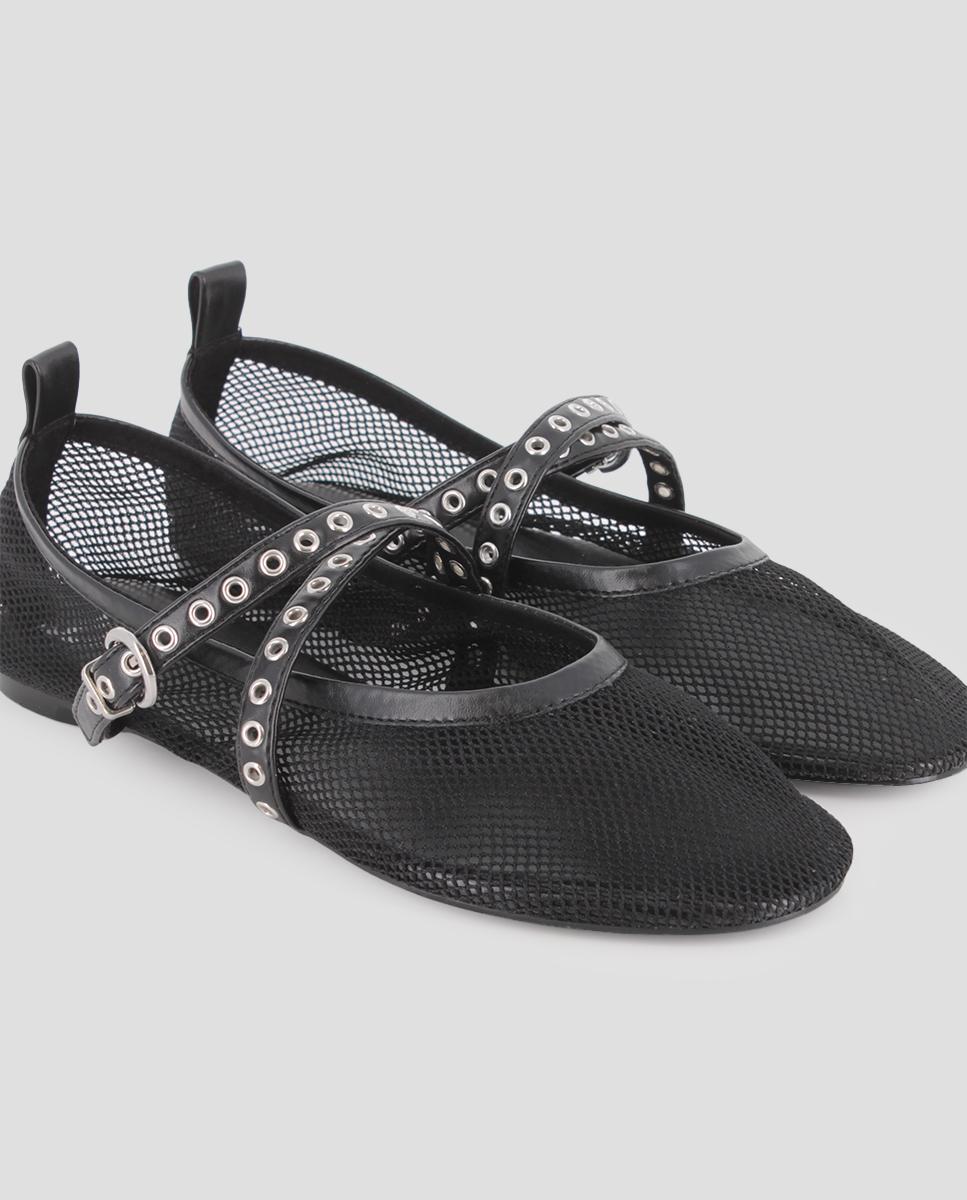 Bailarinas com Ilhós em Preto Preto-4