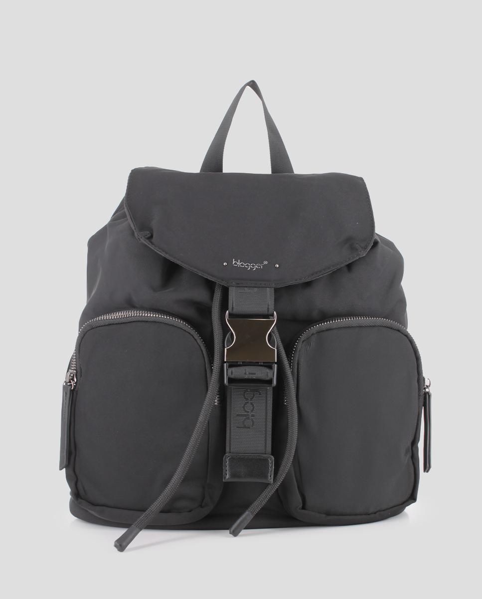 Imagem 0 de Mochila em Material Têxtil com Bolsos na Parte Frontal