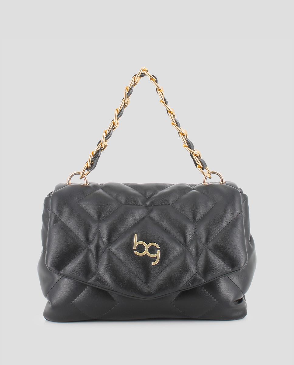 Imagem 0 de Mala de Ombro com Textura Acolchoada e Strap de Corrente