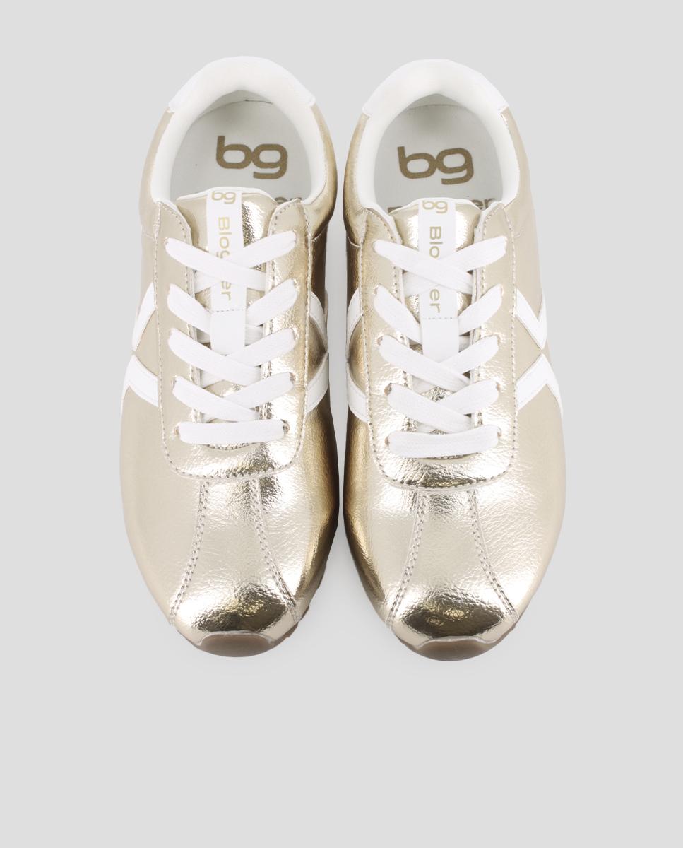 Sapatilhas Desportivas Casual com Atacadores Ouro-5