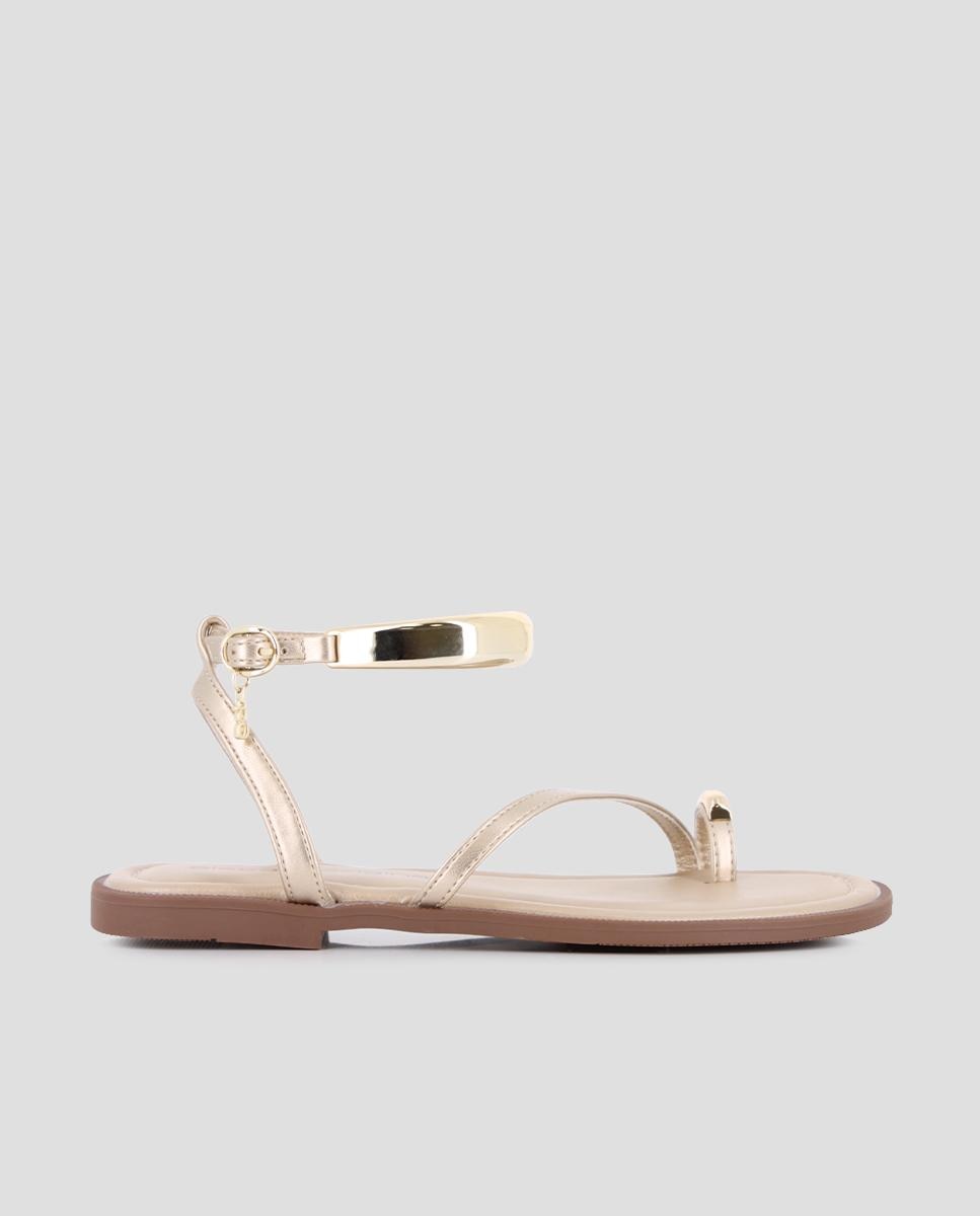 Imagem 0 de Sandálias de Dedo Rasas com Tiras