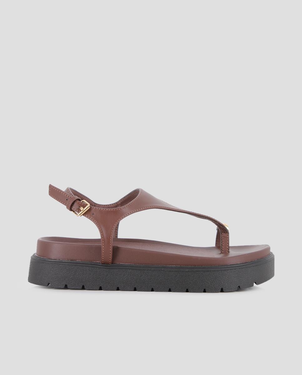 Imagem 0 de Sandálias de Dedo com Plataforma e Fecho de Fivela