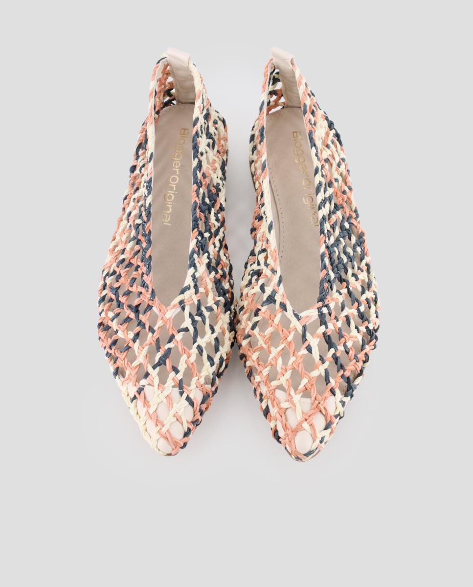 Imagem 0 de Sabrinas de Salto com Tecido Estilo Rede e Biqueira