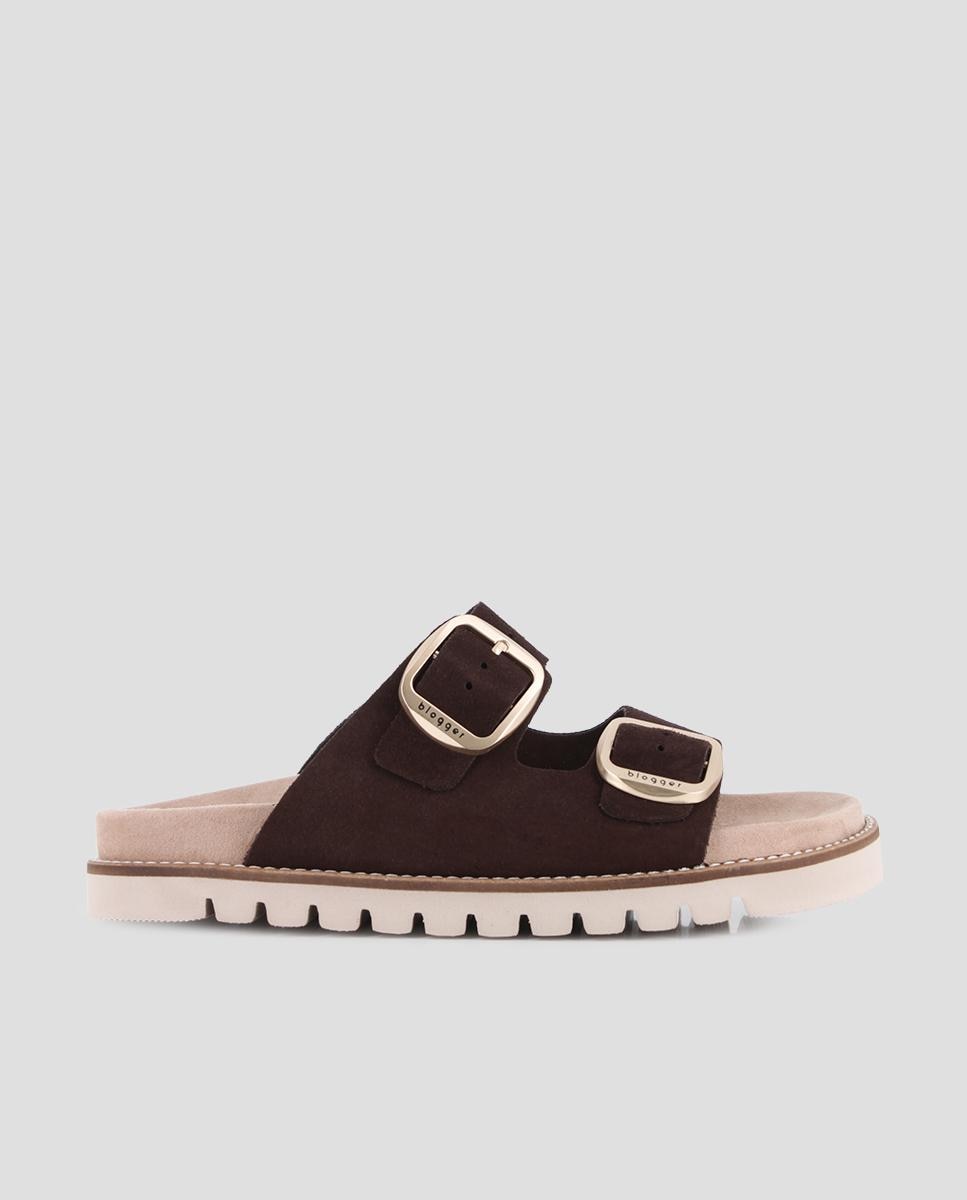 Imagem 0 de Sandálias de Tiras com Fivelas Ajustáveis de Pele