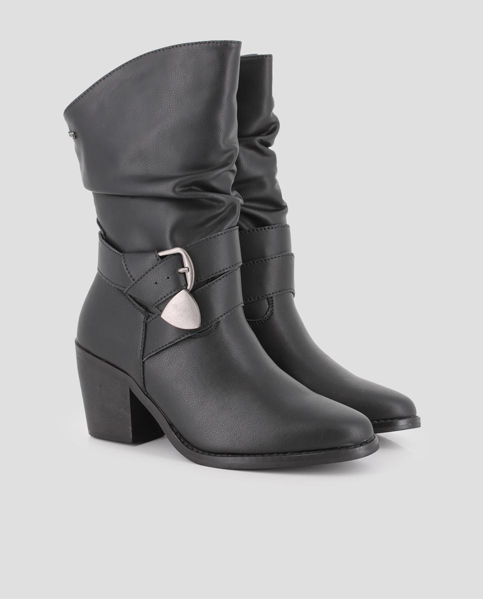 Botins Kaia com Fivela Preto-2
