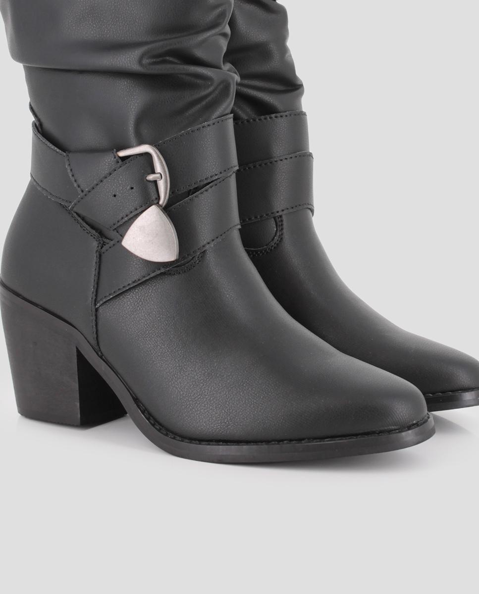 Botins Kaia com Fivela Preto-4