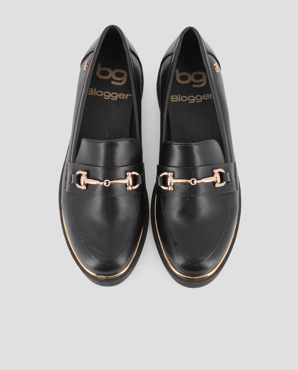 Mocassins Dalila com Fivela Preto-5