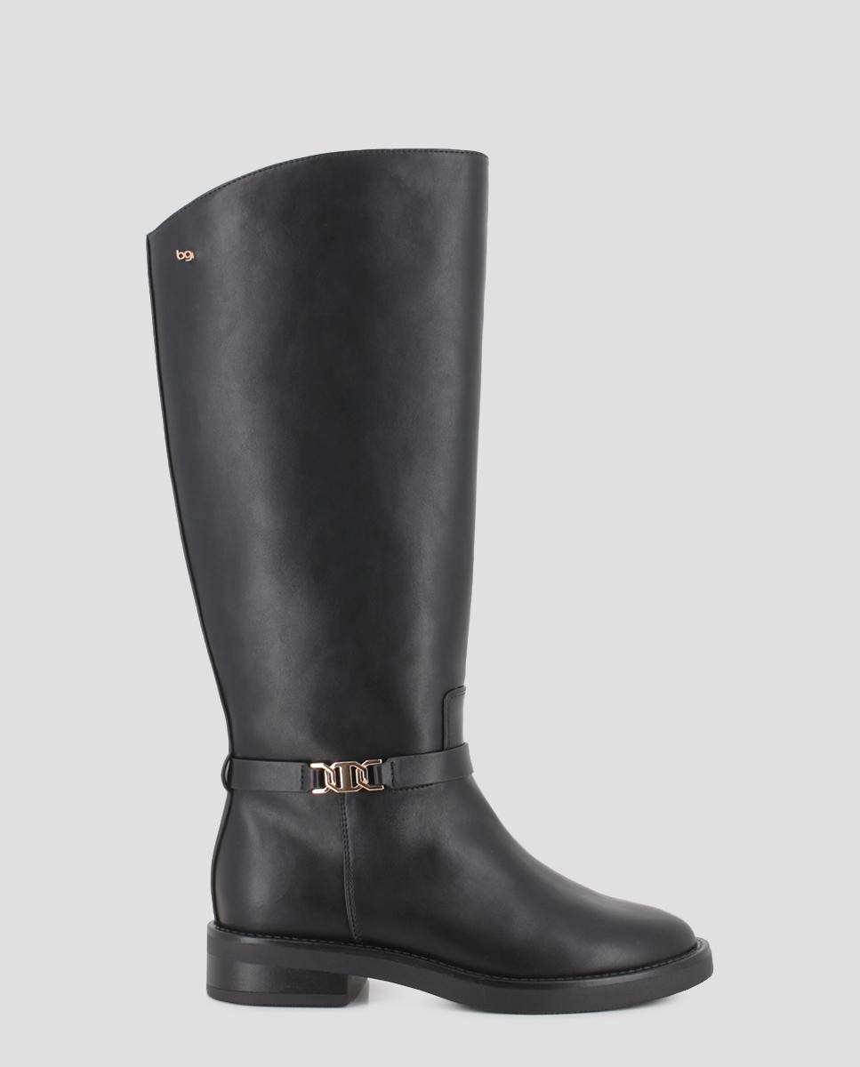 Imagem 0 de Botas Altas em Polipiel com Detalhe Metálico Arya