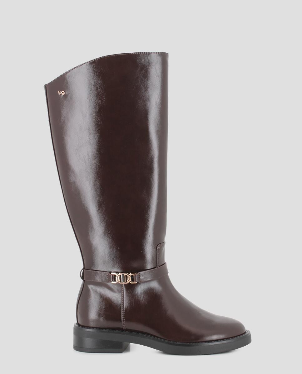 Imagem 0 de Botas Altas em Polipiel com Detalhe Metálico Arya