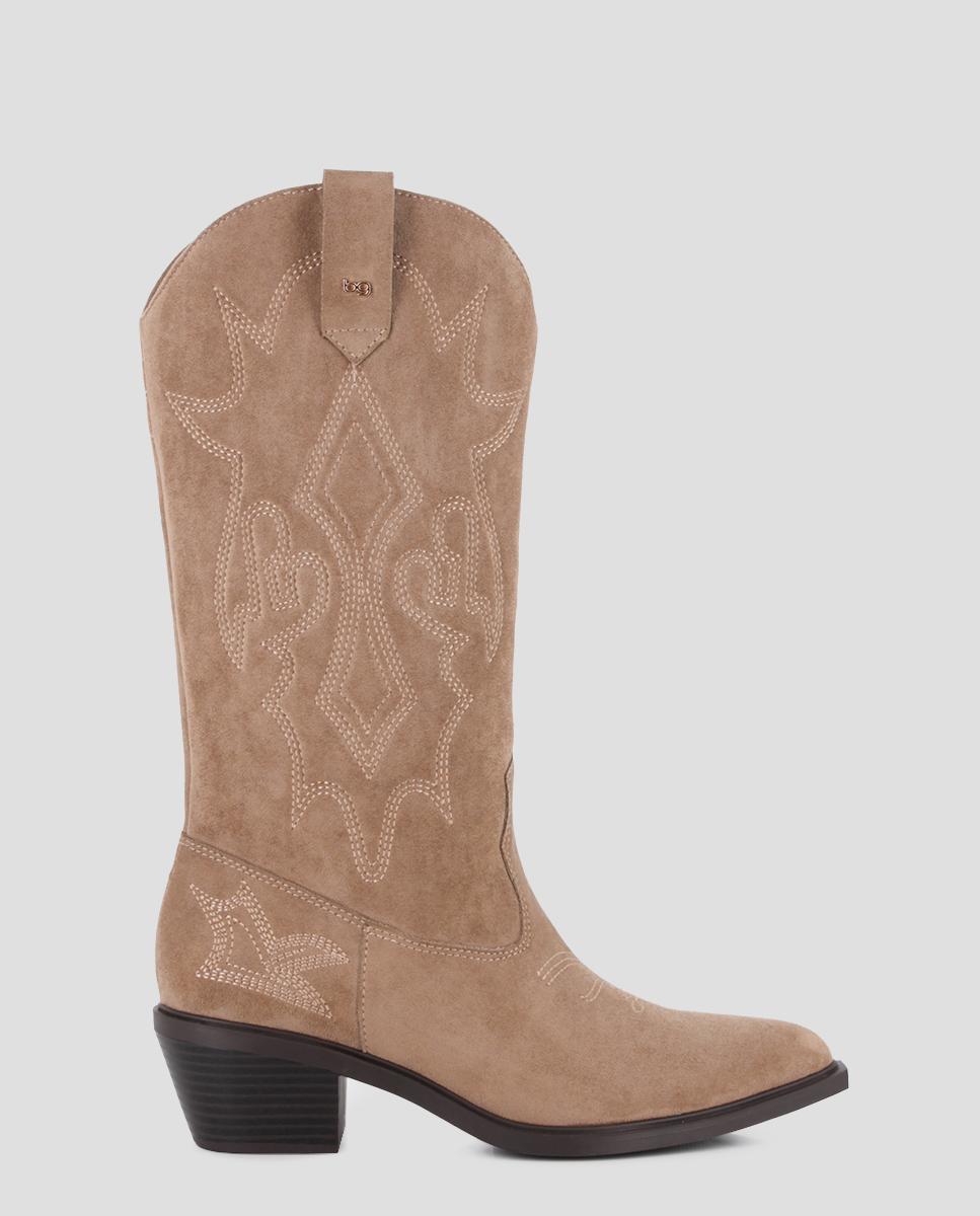 Imagem 0 de Botas Cowboy Altas Kael em Polipiel de Salto Médio