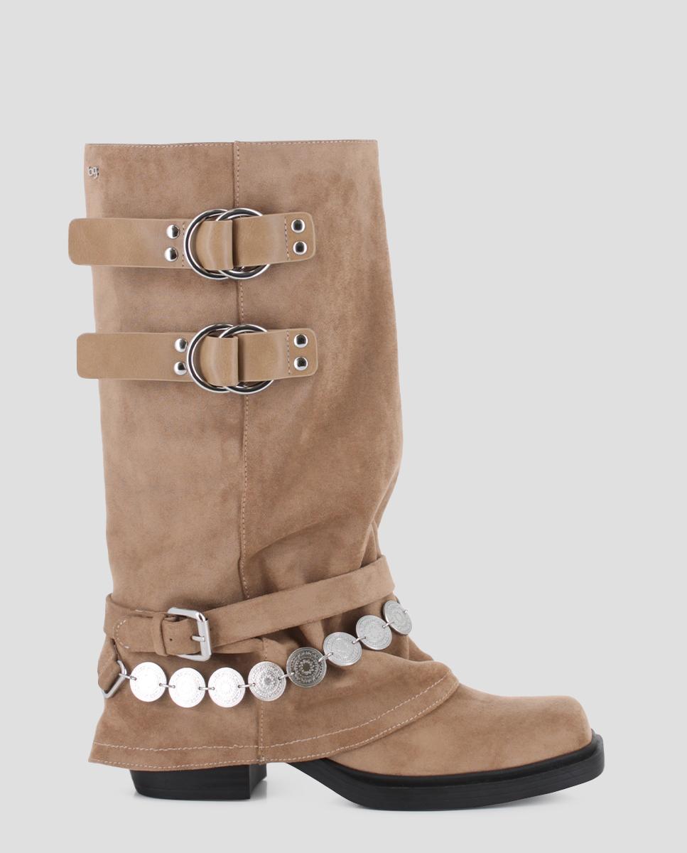 Imagem 0 de Botas Selene de Cano Médio e Fivelas Duplas