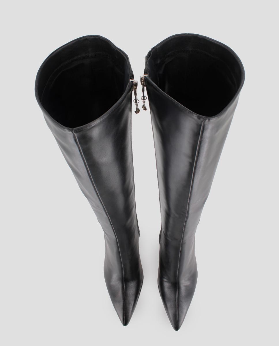 Botas Altas Pistol com Salto Agulha Preto-5
