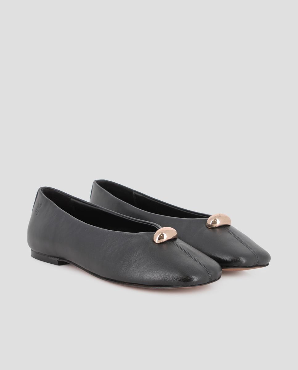 Sabrinas Rasas Mildre de Pele Preto-2