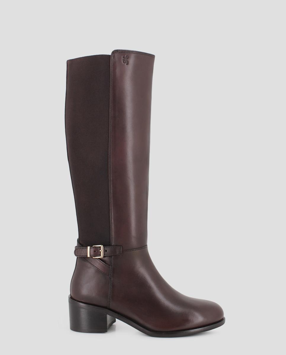 Imagem 0 de Botas Altas de Pele Jasmin 02 com Fivela