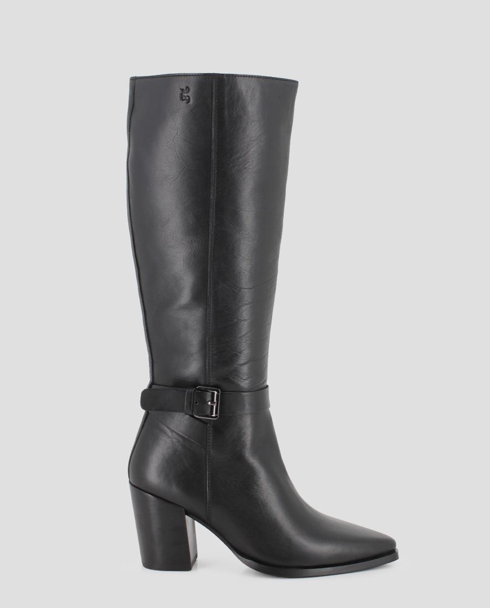Imagem 0 de Botas Altas Melo de Pele com Tacão