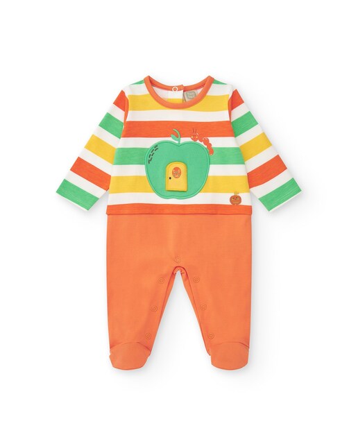 Imagem 0 de Babygrow para Bebé às Riscas com Aplique de Maçã