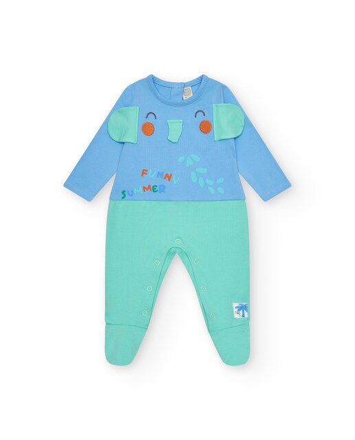 Imagem 0 de Babygrow para Bebé Comprido Combinado com Elefante e Orelhas em Relevo