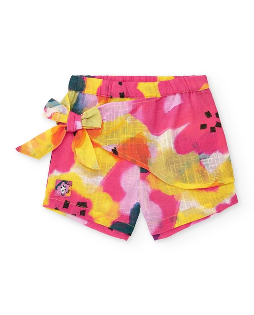 Imagem 0 de Calções Infantis Estampados com Laço Decorativo