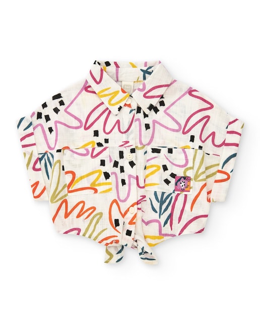 Imagem 0 de Camisa Infantil Estampada com Nó Frontal