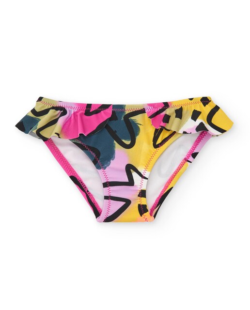 Imagem 0 de Cueca de Bebé Estampada com Folhos