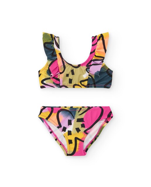 Imagem 0 de Biquíni para Bebé em Lilás com Estampado Multicolor
