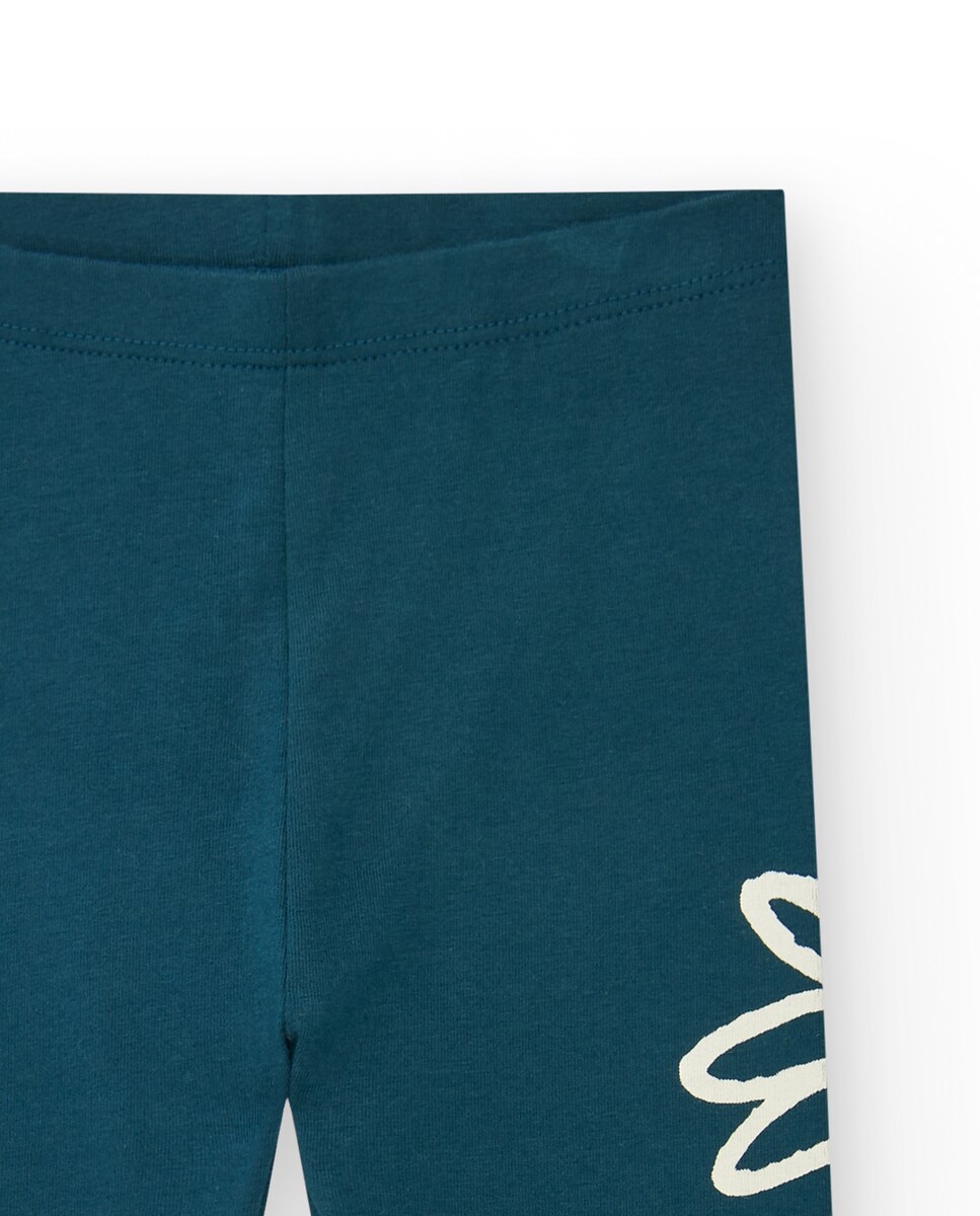 Leggings para Bebé Estampadas com Cintura Elástica Verde-escuro-4