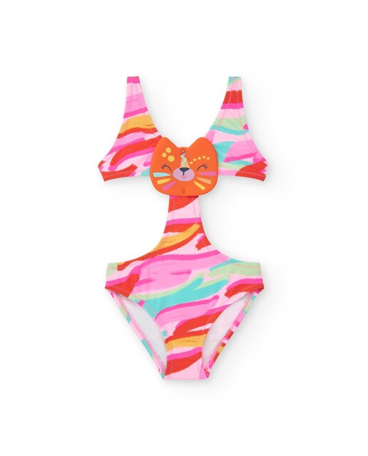 Imagem 0 de Triquíni para Bebé Multicolor com Carinha de Animal Decorativa