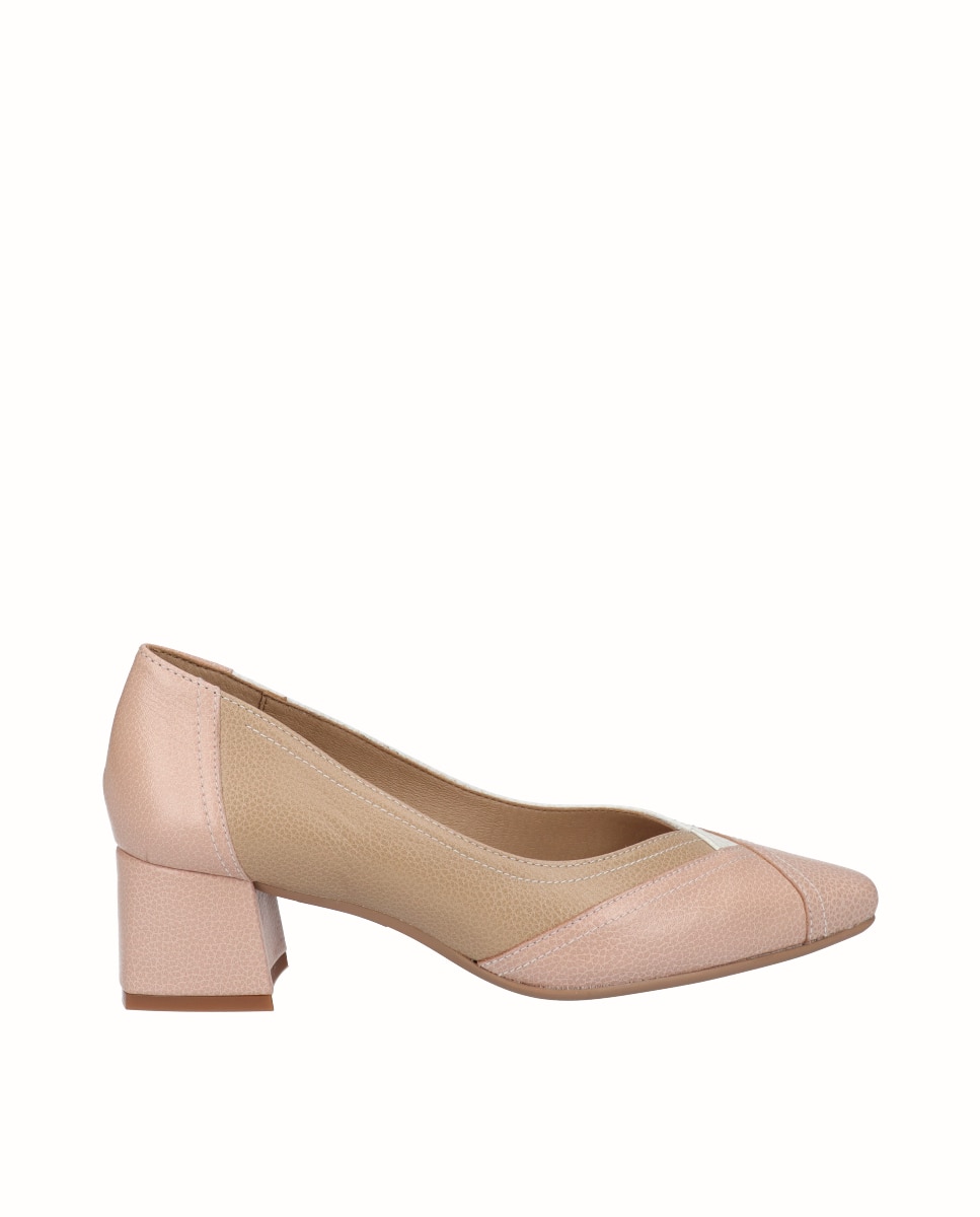 Imagem 0 de Sapatos de Salto em Pele Combinada