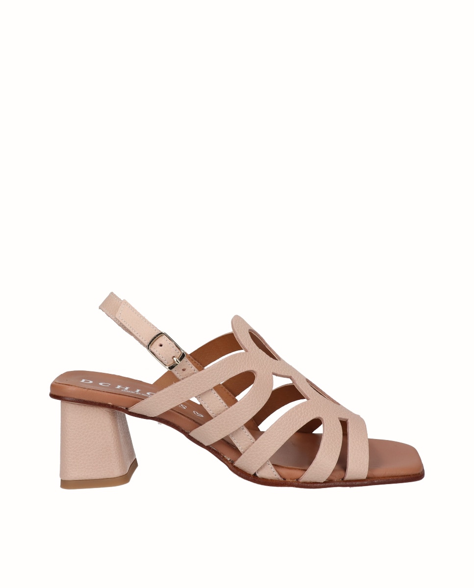 Imagem 0 de Sandálias de Salto em Pele