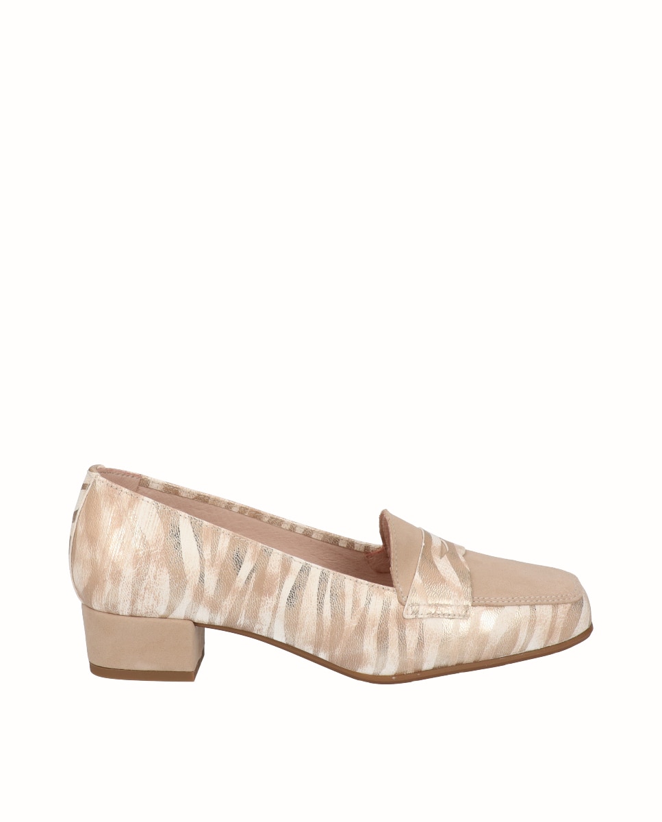 Sapatos de Salto em Pele Taupe-1