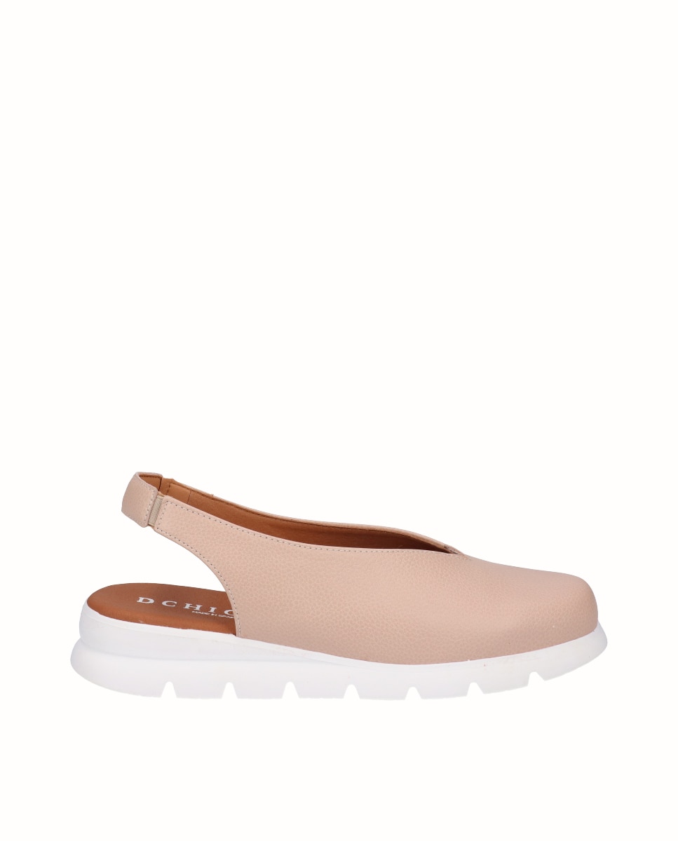 Imagem 0 de Sapatos Descalcanhados de Cunha de Pele