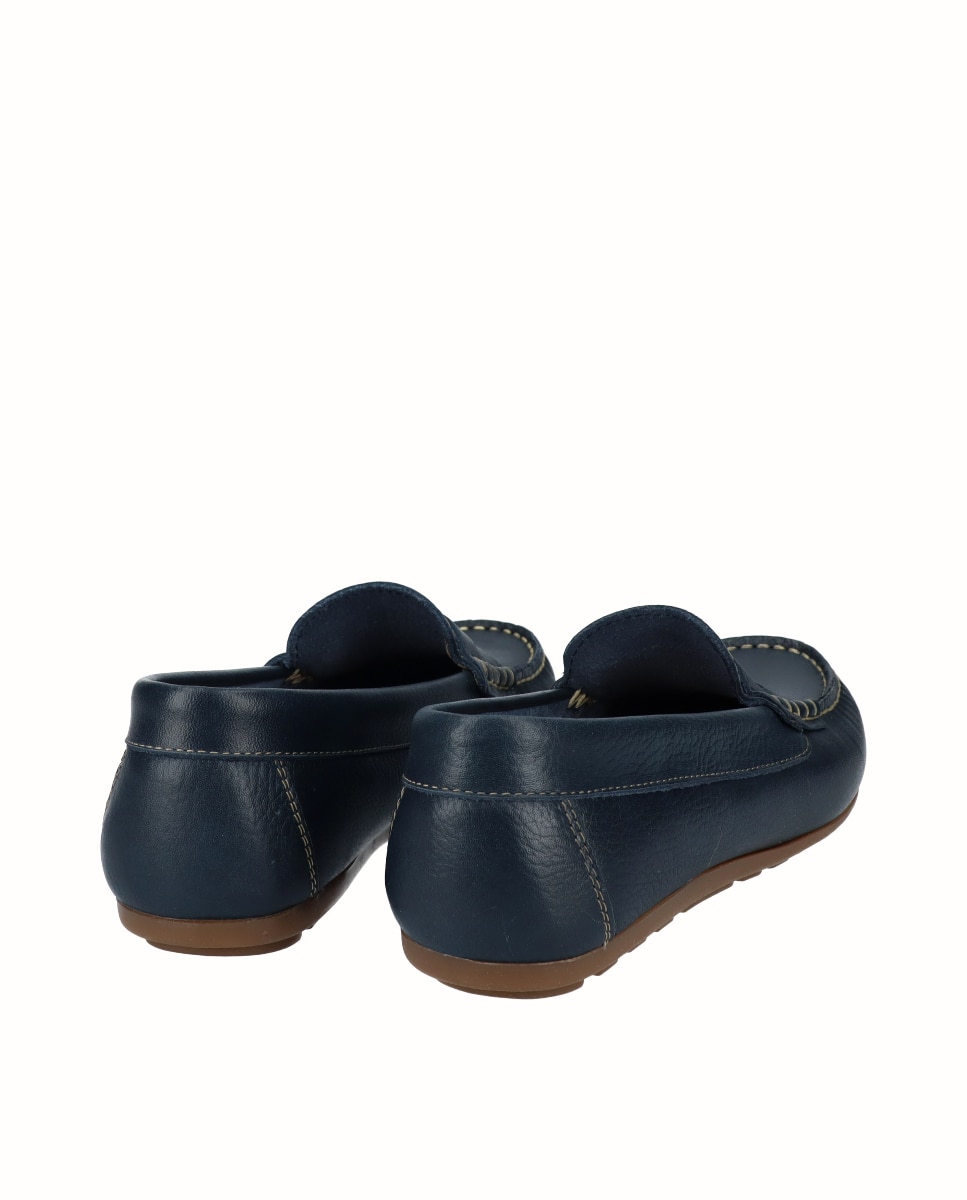 Mocassins Kiowa de Pele Azul-marinho-3