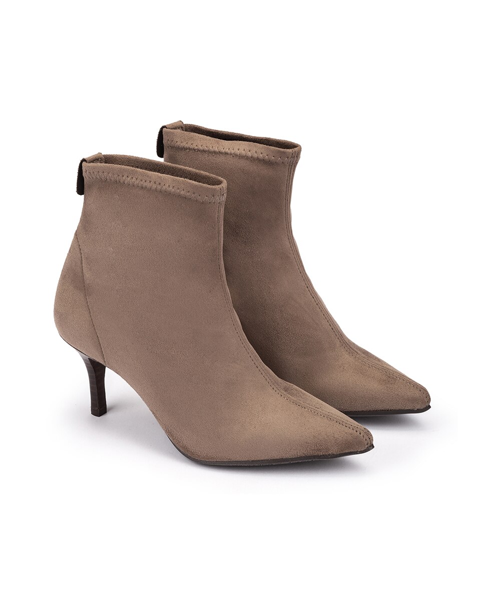Botins de Tecido em Topo Taupe-2