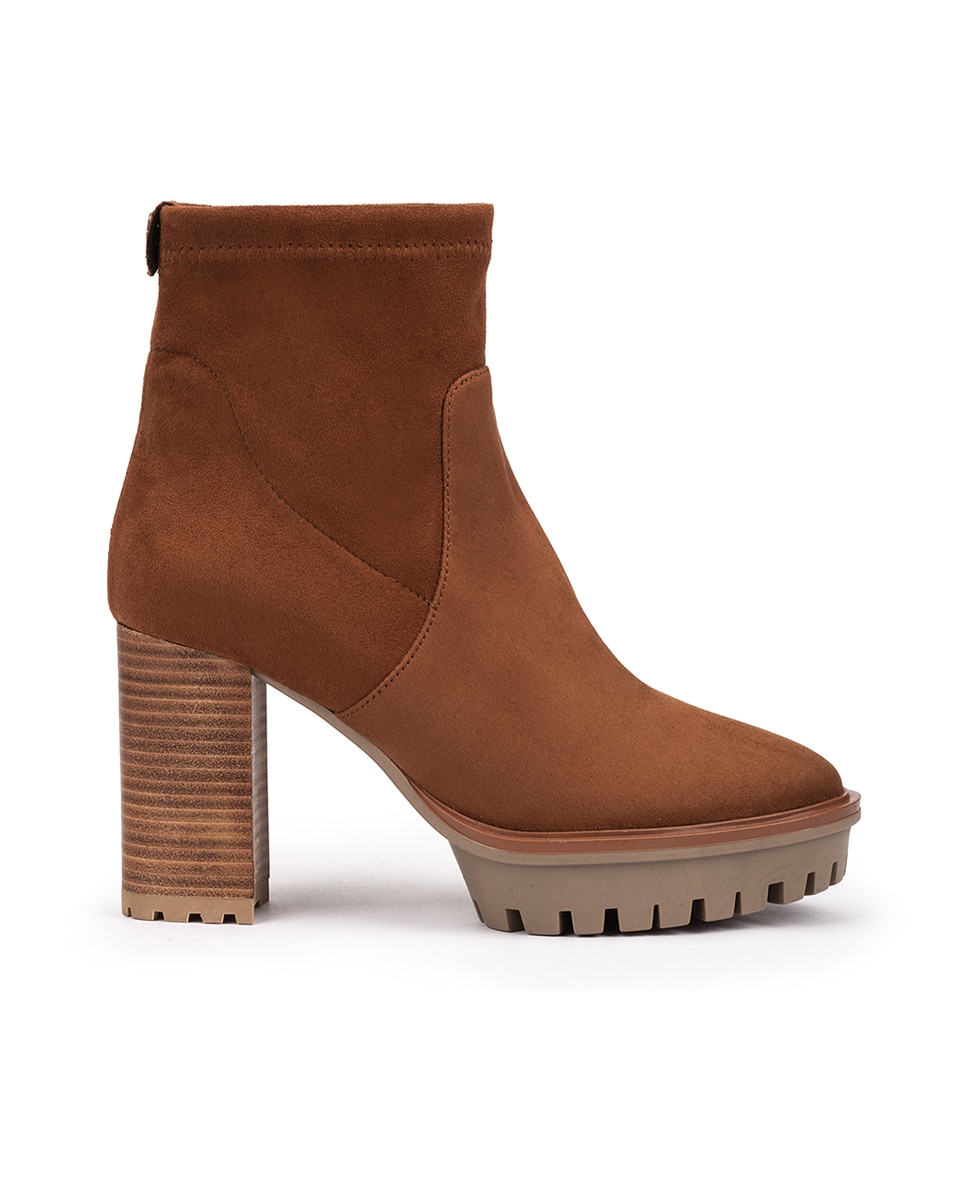 Imagem 0 de Botins de Tecido em Castanho-claro