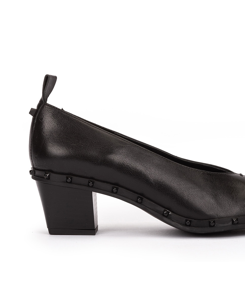 Sapatos de Salto com Tachas Preto-2