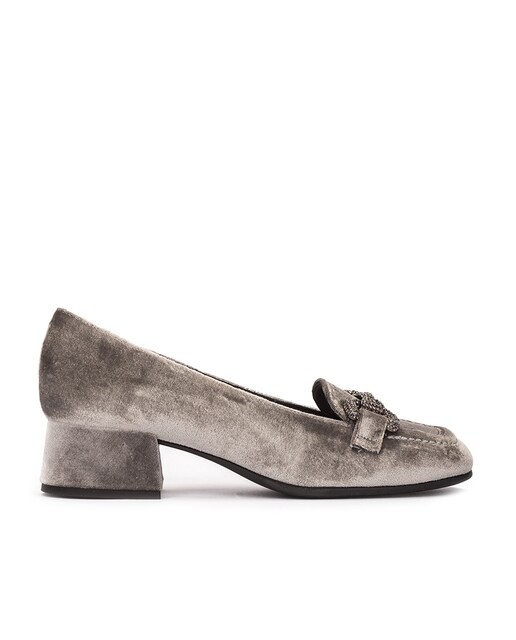 Imagem 0 de Sapatos de Salto em Veludo com Adorno